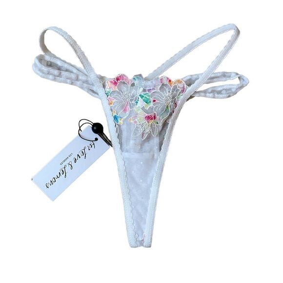 For Love and Lemons 🍋 Embroidered Tong Size XXS - Picture 3 of 6